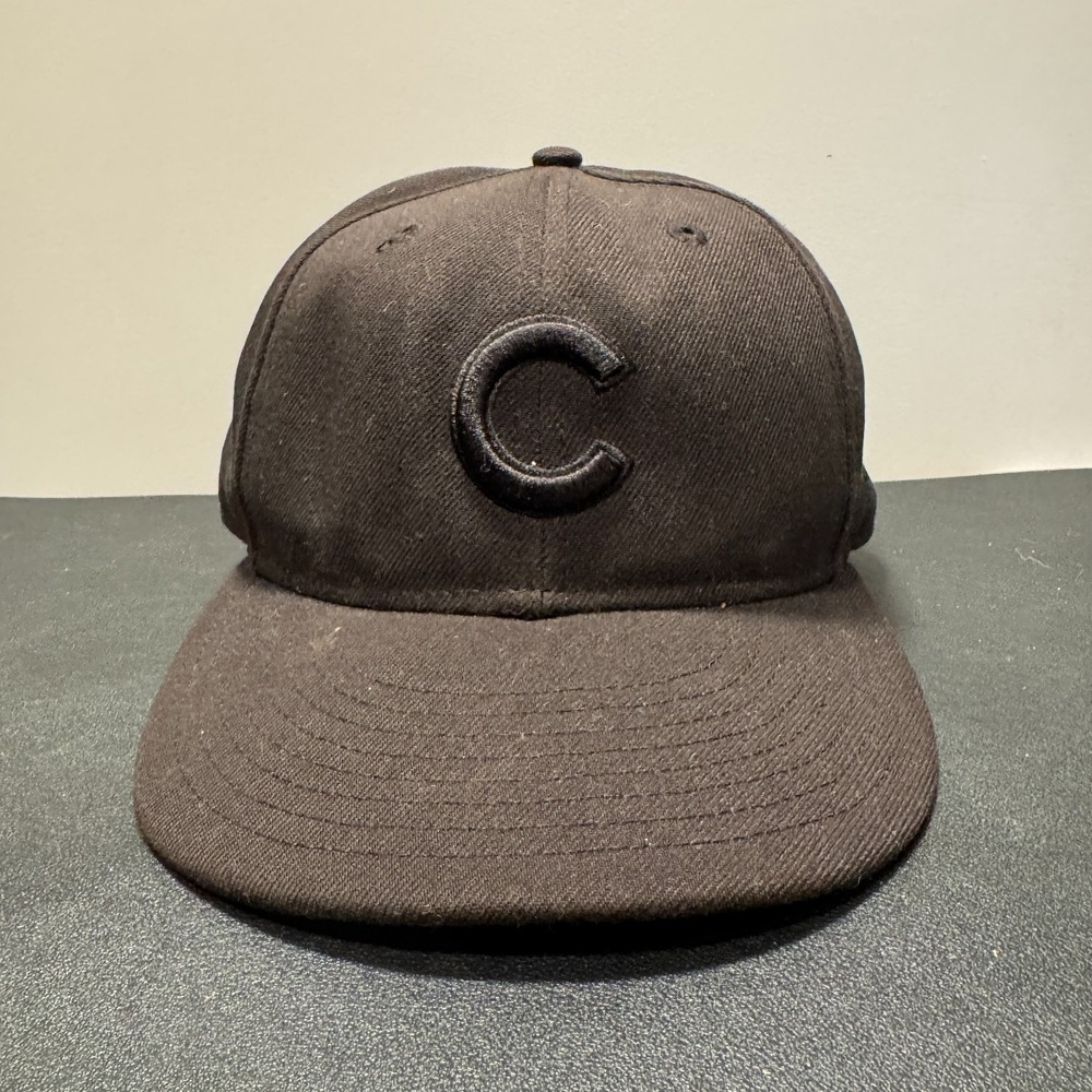New Era Chicago Cubs Hat Mens OS Black Polyester Snapback Baseball MLB 9FIFTY
